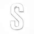 30mm glossy silver alloy letter S pendant for DIY jewelry and clothing accessories - Letter S / 30mm / Chrome