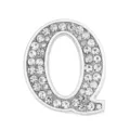 Silver 30mm rhinestone English letter Q accessory for DIY hats and pet collars decoration - Letter-Q / 30mm
