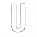 30mm silver polished alloy slide letter U charm for DIY jewelry and bag accessory - Letter U / 30mm