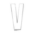 Polished silver alloy letter V charm 30mm for DIY jewelry making and bag accessories - Letter V / 30mm
