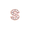 Abalorio letra S de 10mm en oro rosa con diamantes de imitación para pulseras DIY - Letra S / 10mm / Rosa oro