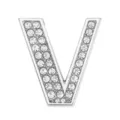 30mm silver rhinestone alphabet letter V charm DIY zinc alloy accessory for hats - Letter-V / 30mm