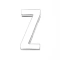 Silver metallic 30mm alphabet letter Z charm for DIY jewelry and bag accessories - Letter Z / 30mm