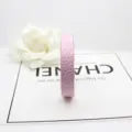 Bracelet DIY de 10mm en similicuir rose à motif peau de serpent pour la bijouterie - Ancienne boucle ronde motif serpent / 10mm / Rose