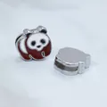 Cute cartoon red panda enamel slider charm for 8mm DIY wristband bracelet accessories - Cartoon Panda Slider (SL470) / Brown