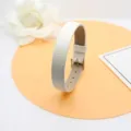 Bracelet 10mm en simili cuir blanc à motif serpent avec boucle en métal pour DIY - Ancienne boucle ronde motif serpent / 10mm / Blanc