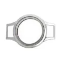 25mm stainless steel locket pendant watch frame style with glass window - Plain Locket (Frame Only) / 25MM Stainless Steel (Screw Twist Open) / Silver Style