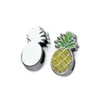 Small 8mm pineapple enamel slider bead for DIY wristband and bracelet accessories - Pineapple Style (SL545)