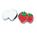 Double strawberry slide charm for 8mm wristbands DIY alloy accessories bead - Double Strawberry Style (SL578)