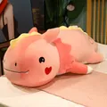 Süßes rosa Dinosaurier Plüschtier weiches Kissen zum Schlafen und Beinklemmen für Kinder geeignet - 80cm / Rosa