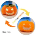 Peluche a forma di zucca di Halloween reversibile e luminoso con due espressioni - Luminoso / 10cm