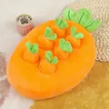 Plush carrot harvest interactive toy for pets and kids in vibrant orange - Small 22x22cm / 6 Pcs/Set / Carrot Style
