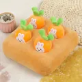 Interactive plush carrot pulling toy set for parent-child educational games and pets - Small 22x22cm / Set of 4 / Radish Rabbit Style