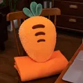 Niedliches 2-in-1-Plüschkissen in Karottenform mit weicher orangefarbener Decke für Zuhause - Karotte / Nur Kissen