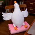 Niedliches weißes Gans Plüschtier und rosa Decke Set für Heim und Reisen - Weiße Gans / Nur Kissen