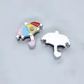 Colorful enamel umbrella slide charm accessory for 8mm DIY wristbands and jewelry making - Umbrella (SL766)