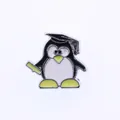 Cartoon graduation penguin slide charm for 8mm wristband DIY jewelry - Penguin (SL614)