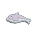 Cute pink and white enamel dolphin slider charm accessory for 8mm DIY wristbands and bracelets - Dolphin (SL817)