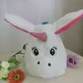 Cappello interattivo peluche unicorno coniglio con orecchie mobili e musica per bambini - 38cm di Altezza / Unicorno Bianco