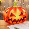 Halloween Kürbis-Plüschkissen mit leuchtend orangefarbenem Kürbisgesicht-Design - Kleiner Anhänger / 20cm / Leuchtendes Dreiecksauge Kürbis