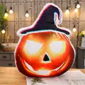 Halloween Jack-O-Lantern Kürbis Plüschkissen mit Hexenhut für festliche Party Deko - Kleiner Anhänger / 20cm / Hexenhut Kürbis