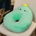 Suave cojín de peluche verde con forma de dinosaurio y almohada de siesta para sillas - 40x40x12cm / Dinosaurio (Verde)