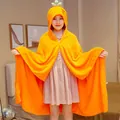 Gemütliche Flanell Karotte Kapuzendecke für Erwachsene - Orange Karotte