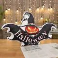 Λούτρινο μαξιλάρι φάντασμα Halloween με σχέδιο κολοκύθας και καπέλο μάγισσας για πάρτι - Κολοκύθα Νυχτερίδα