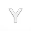 Chrome 8mm sliding letter Y bead for DIY jewelry and bracelet making - Letter Y(001) / 8mm / Chrome