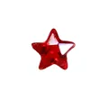Red star-shaped glass stone bead for DIY jewelry making and birthstone crafts - 4mm / Dark Red