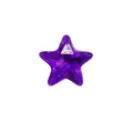 Purple star-shaped crystal birthstone glass gem accessory for DIY jewelry making - 4mm / Deep purple