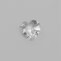 Sparkling heart shaped clear glass birthstone for DIY jewelry making and accessories - 4mm / White