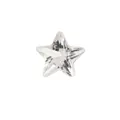 Clear star-shaped faceted glass crystal birthstone for DIY jewelry making - 4mm / White