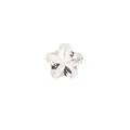 Clear star-shaped faceted crystal glass DIY jewelry accessory for birthstone craft projects - 4mm / White