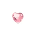 Faceted pink heart-shaped crystal glass birthstone gem for DIY jewelry craft making - 4mm / Pink