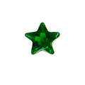 Emerald green star-shaped faceted glass crystal bead for DIY jewelry making accessories - 4mm / Green