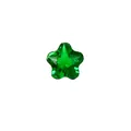 Emerald green star-shaped faceted glass crystal for DIY jewelry making birthstone - 4mm / Green