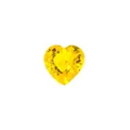 Vibrant yellow heart-shaped glass birthstone crystal for DIY jewelry making crafts - 4mm / Yellow