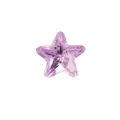 Small purple star-shaped faceted glass crystal birthstone bead for DIY jewelry making - 4mm / Light Purple