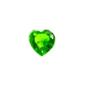 Vibrant green heart-shaped crystal glass birthstone bead for DIY jewelry craft accessories - 4mm / Green