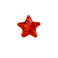 Red star-shaped faceted glass crystal bead for DIY jewelry making and accessories - 4mm / Red