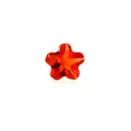 Red flower shaped crystal glass birthstone bead for DIY jewelry making accessories - Red