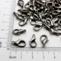 Gun-metal 14mm Legierung Karabinerverschluss für DIY Schmuckherstellung und Halsketten - 14mm / Gunmetal