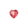 Faceted pink heart-shaped crystal glass birthstone gem for DIY jewelry accessories - Rose Red