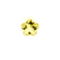 Vibrant yellow flower shaped crystal birthstone glass gem for DIY jewelry crafting - Yellow