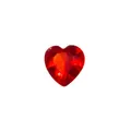 Red heart shaped faceted crystal glass birthstone gemstone for DIY jewelry making - Red
