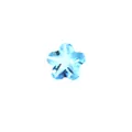 Light blue flower-shaped faceted crystal glass birthstone bead for DIY jewelry making - Lake Blue
