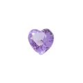 Purple heart-shaped birthstone crystal gemstone for DIY jewelry making craft accessories - Light Purple