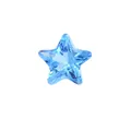 Sparkling light blue star-shaped faceted crystal glass stone for DIY jewelry making crafts - 4mm / Lake Blue