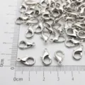 14mm silberner Karabinerverschluss aus Legierung für DIY-Schmuck und Ketten - 14mm / Weiß K/Silber